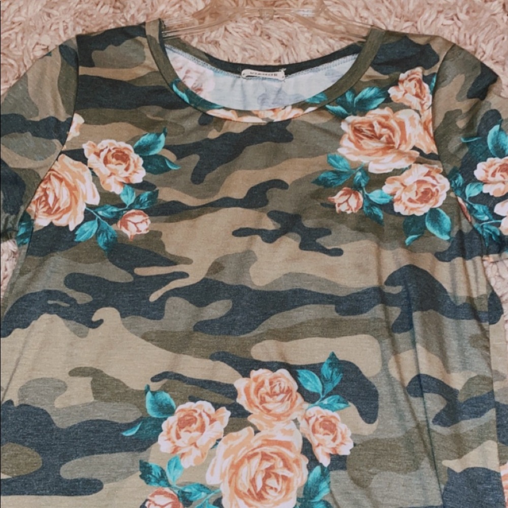 Floral/Camo Boutique Shirt